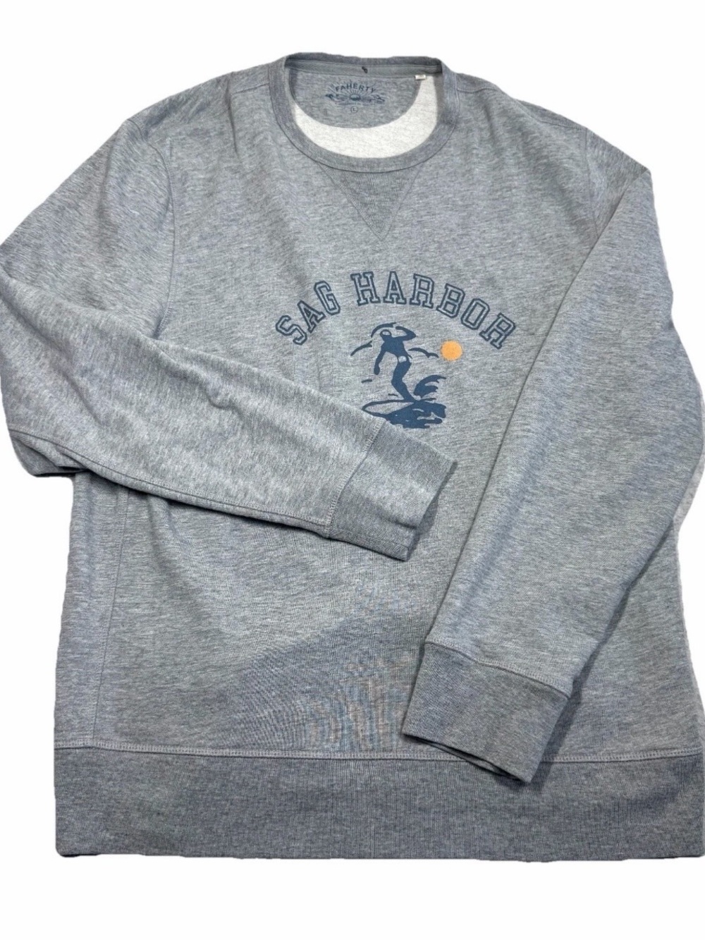 Faherty Sag Harbor Men's Gray Crewneck Sweatshirt